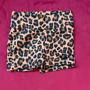 Leopard Print Girls Shorts